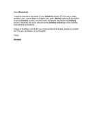 Military Accident Condolence Letter